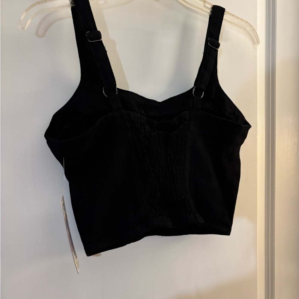 Madden NYC Black Denim Bustier Top sz Med NWT - Picture 4 of 6